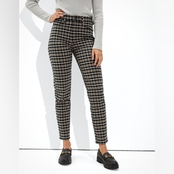 American Eagle Outfitters Denim - AE Plaid Mom Pant